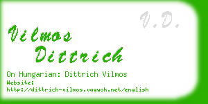 vilmos dittrich business card